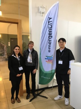 Abb. 1: emergenCITY Week im Juni 2024 (Mahshid Khazaeiathar, Britta Schmalz, Ziyong Zhao, von links)